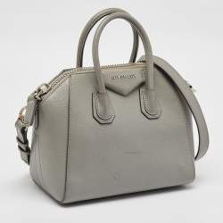 Givenchy Grey Leather Mini Antigona Satchel