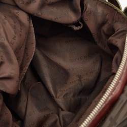 Givenchy Brown/Olive Green Monogram Nylon and Leather Shoulder Bag