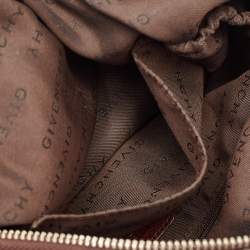 Givenchy Brown/Olive Green Monogram Nylon and Leather Shoulder Bag