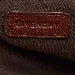 Givenchy Brown/Olive Green Monogram Nylon and Leather Shoulder Bag