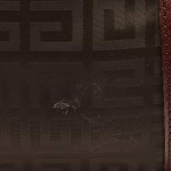 Givenchy Brown/Olive Green Monogram Nylon and Leather Shoulder Bag