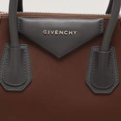 Givenchy Brown/Grey Leather Small Antigona Satchel