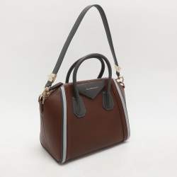 Givenchy Brown/Grey Leather Small Antigona Satchel