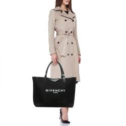 Givenchy Black Canvas and Leather Antigona Shopper Tote