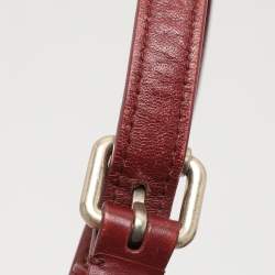 Givenchy Burgundy Canvas and Leather Satchel