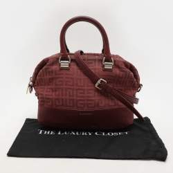 Givenchy Burgundy Canvas and Leather Satchel