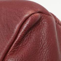 Givenchy Burgundy Canvas and Leather Satchel