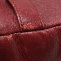 Givenchy Burgundy Canvas and Leather Satchel