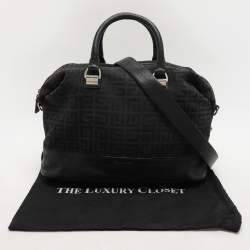 Givenchy Black Canvas and Leather Satchel