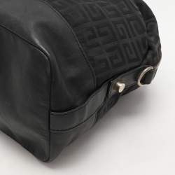 Givenchy Black Canvas and Leather Satchel