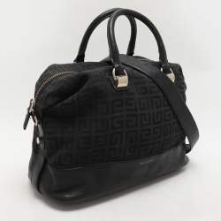Givenchy Black Canvas and Leather Satchel