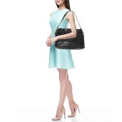 Givenchy Black Canvas and Leather Satchel