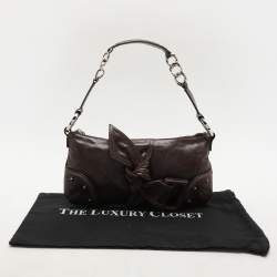 Givenchy Brown Leather Knot Detail Chain Shoulder Bag