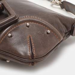 Givenchy Brown Leather Knot Detail Chain Shoulder Bag