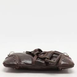 Givenchy Brown Leather Knot Detail Chain Shoulder Bag