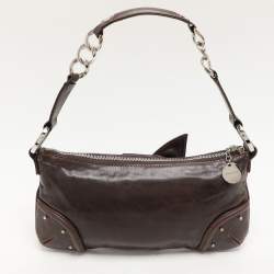 Givenchy Brown Leather Knot Detail Chain Shoulder Bag