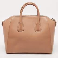 Pre Owned Givenchy Beige Leather Medium Antigona Satchel