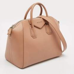 Pre Owned Givenchy Beige Leather Medium Antigona Satchel