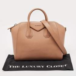 Pre Owned Givenchy Beige Leather Medium Antigona Satchel