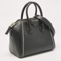 Givenchy Black Leather Mini Chain Embellished Antigona Satchel