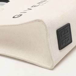Givenchy White Canvas Small G Tote