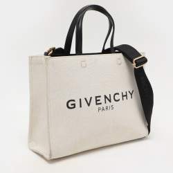Givenchy White Canvas Small G Tote