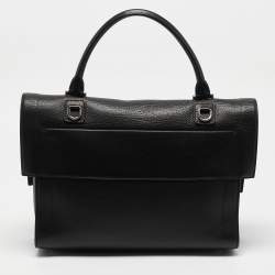 Givenchy Black Leather Shark Tooth Top Handle Bag