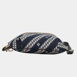 Givenchy Dark Blue/Black Leather Canvas Bond Belt Bag
