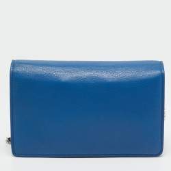 Givenchy Blue Leather Pandora Wallet on Chain