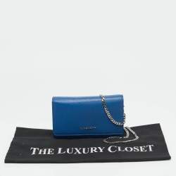Givenchy Blue Leather Pandora Wallet on Chain