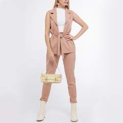 Givenchy Cream/Beige Monogram Canvas and Leather Flap Baguette Bag