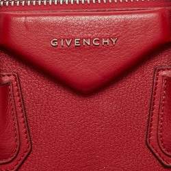 Givenchy Red Leather Small Antigona Satchel