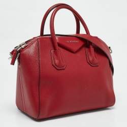Givenchy Red Leather Small Antigona Satchel