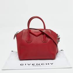 Givenchy Red Leather Small Antigona Satchel