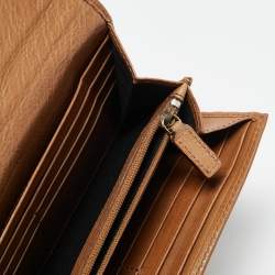 Givenchy Brown Leather Flap Continental Wallet