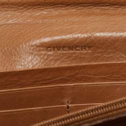 Givenchy Brown Leather Flap Continental Wallet