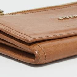 Givenchy Brown Leather Flap Continental Wallet
