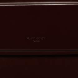 Givenchy Burgundy Leather Mini Horizon Top Handle Bag