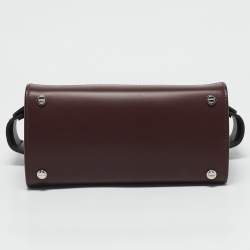 Givenchy Burgundy Leather Mini Horizon Top Handle Bag