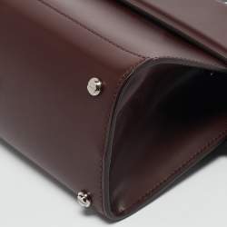 Givenchy Burgundy Leather Mini Horizon Top Handle Bag