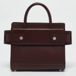 Givenchy Burgundy Leather Mini Horizon Top Handle Bag