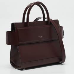 Givenchy Burgundy Leather Mini Horizon Top Handle Bag