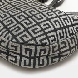 Givenchy Grey/Black Monogram Canvas and Leather Hobo