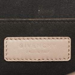 Givenchy Brown/Taupe Croc Embossed Leather and Suede Shark Lock Top Handle Bag