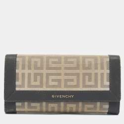 Givenchy Beige/Grey Monogram Canvas and Leather Continental Wallet