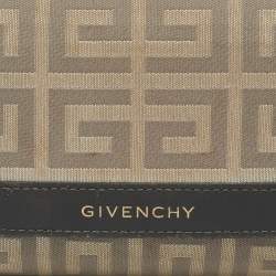 Givenchy Beige/Grey Monogram Canvas and Leather Continental Wallet