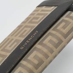 Givenchy Beige/Grey Monogram Canvas and Leather Continental Wallet