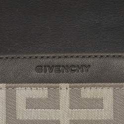 Givenchy Beige/Grey Monogram Canvas and Leather Continental Wallet