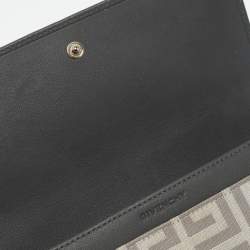 Givenchy Beige/Grey Monogram Canvas and Leather Continental Wallet