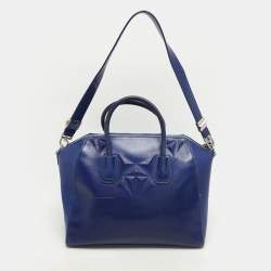 Givenchy Blue Leather 3D Stud Antigona Satchel
